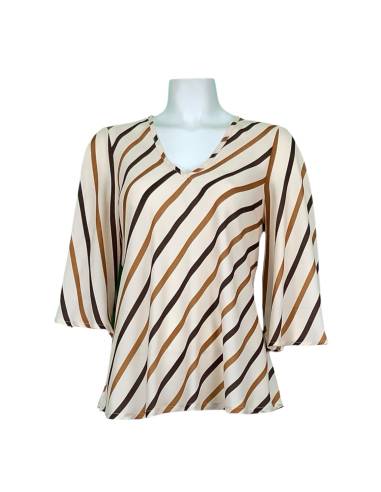 BLUSA M/CAPA RAYAS TOM