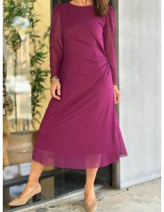 VESTIDO FRUNCE LISO TUL LOTO 2