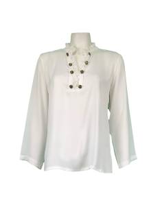 BLUSA C/VOLANTE BOTONES TULUS