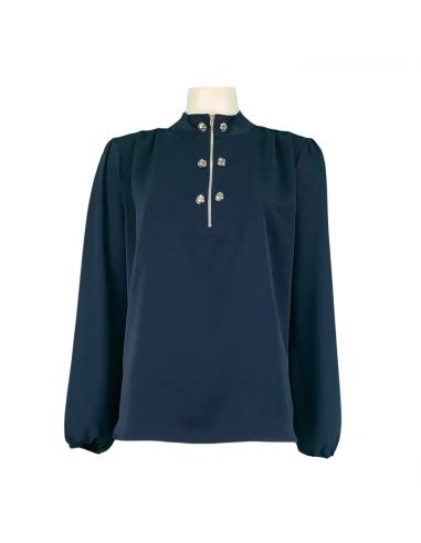 BLUSA CREM.Y BOT. LISA BARI