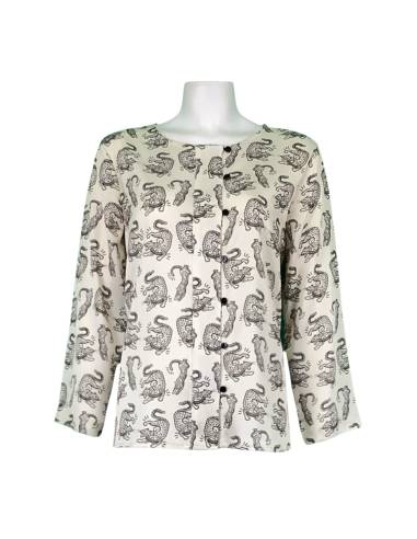 BLUSA  ESTAMPADA BOTONES PEKIN